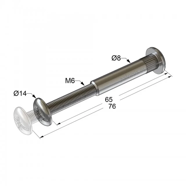 ΣΥΝΔΕΤΗΡΑΣ ΕΠΙΠΛΟΥ M6 65-76mm / ΝΙΚΕΛ